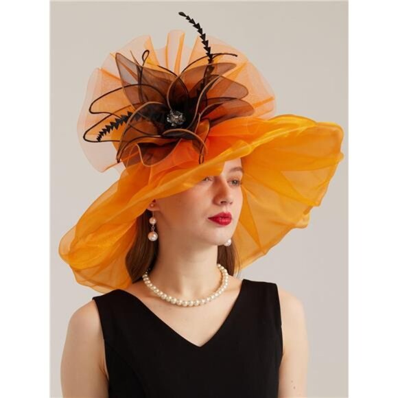 Women\'s Kentucky Hat Wide Brim Orange5 main image 7
